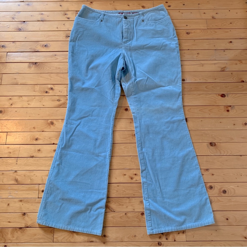 Baby Blue Low Waist Flare Cords